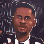 Reforço do Atlético, Júnior Santos ganha caricatura ao lado de ídolo do clube