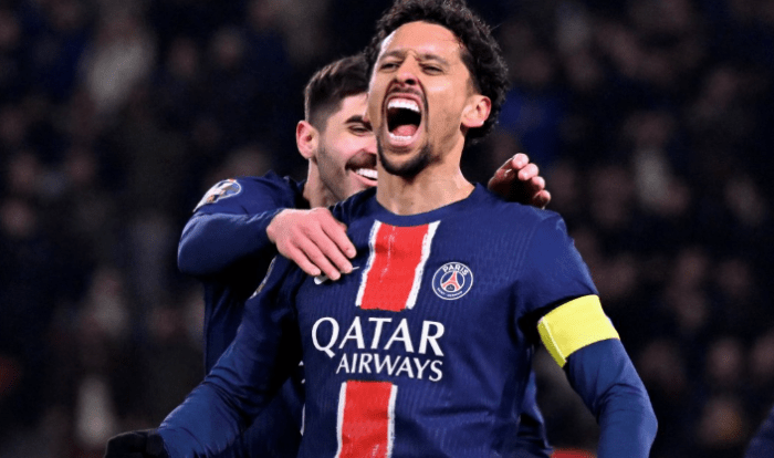 Marquinhos marcou um dos gols da goleada do PSG neste sábado (1º)