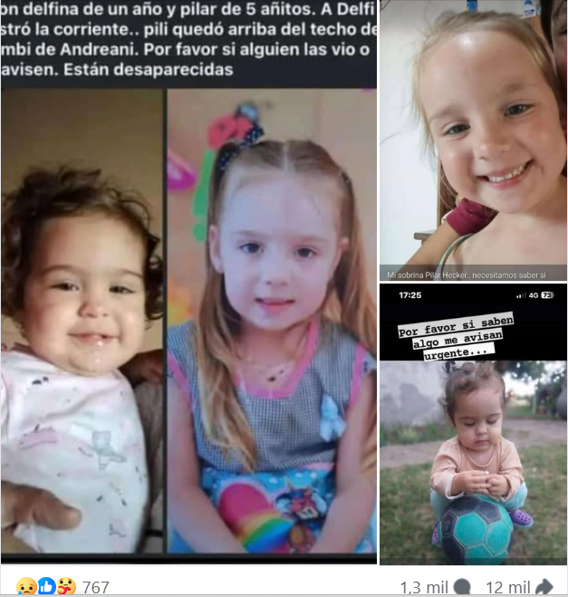 O que se sabe sobre as irmãs Delfina e Pilar Hecker, desaparecidas após enchente na Argentina