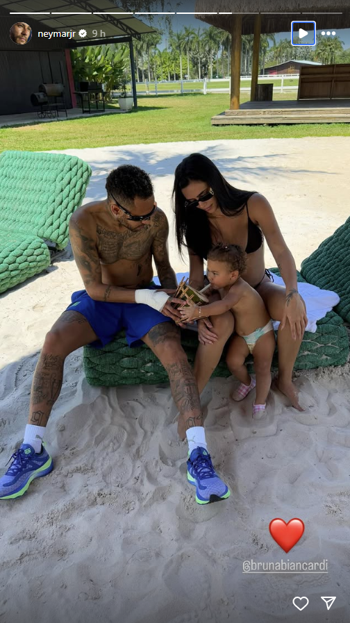 Em meio a polêmica de traição, Neymar publica foto com Bruna Biancardi