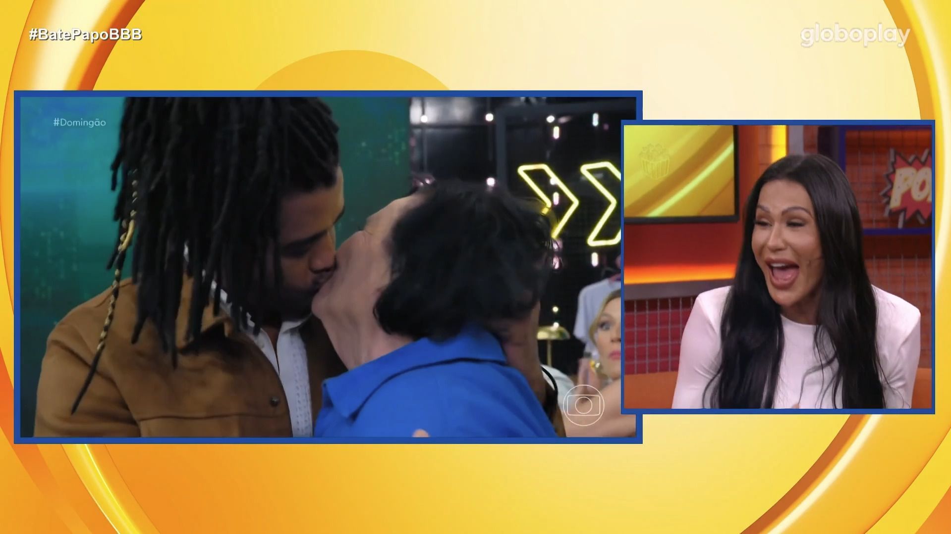 BBB 25: Gracyanne vê Diogo aos beijos com Dona Déa e manda recado para Aline