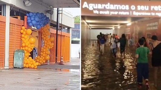 Em dia de comemoração de 2 anos da concessão da Metrô BH, estação Eldorado alaga