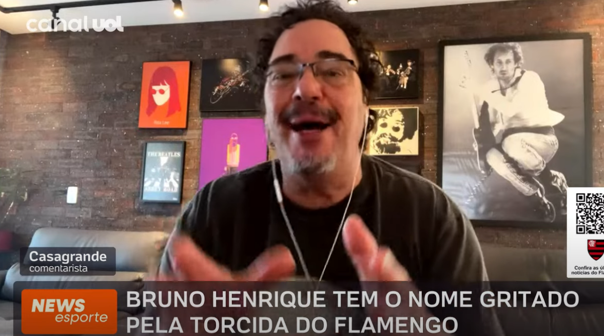 Casagrande define condição para Flamengo afastar Bruno Henrique