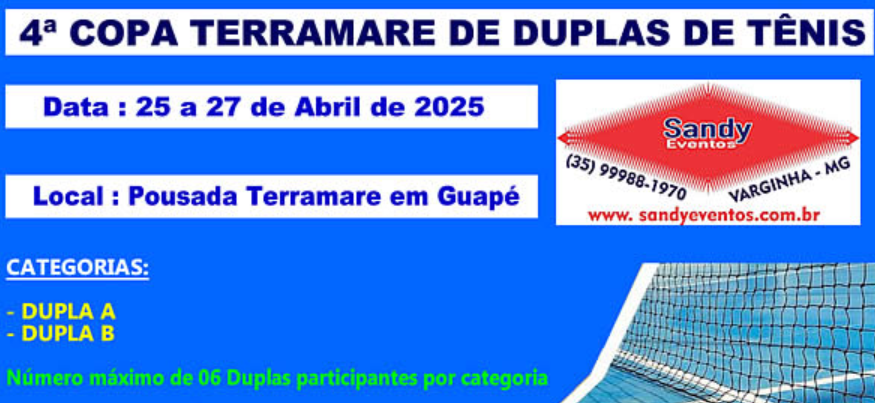 Tenistas da região podem se inscrever para dois torneios