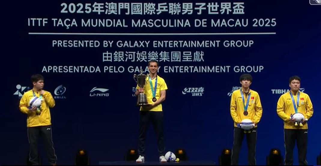 Hugo Calderano é o primeiro 'americano' campeão mundial no Tênis de Mesa
