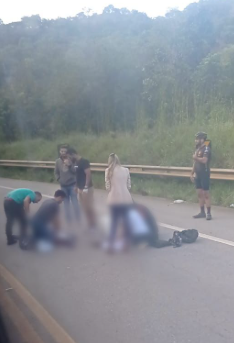 Acidente com motociclista paralisa BR-356 entre Ouro Preto e Cachoeira do Campo