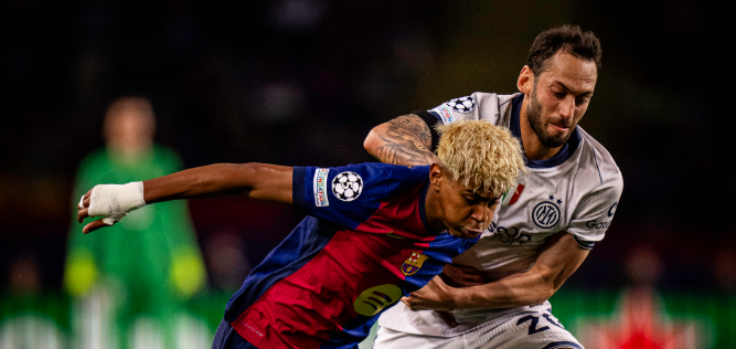 Em jogo de golaços, Barcelona e Inter empatam duelo de ida na semi da Champions
