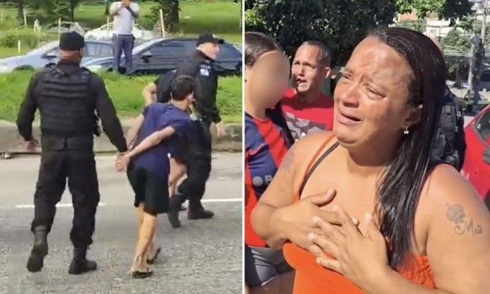 Mãe cai aos prantos ao ver filho ser preso por assaltar um ônibus no RJ: 'Tô com tanta vergonha'
