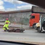 Grave acidente mata motociclista e causa congestionamento na Fernão Dias, na Grande BH