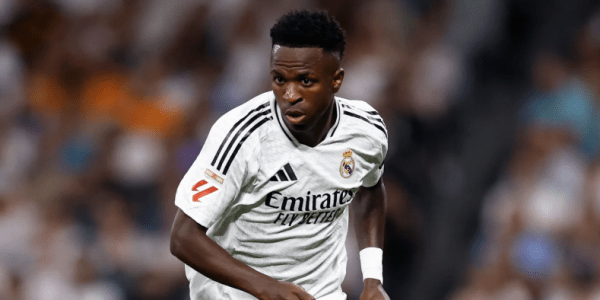 Vini Jr. em ação pelo Real Madrid