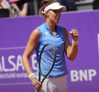 Bia Haddad durante WTA 500 de Estrasburgo