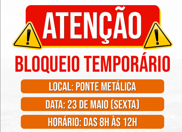 Ponte em São Gonçalo do Sapucaí será bloqueada na sexta-feira