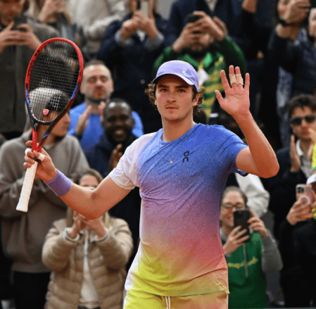 João Fonseca durante Roland Garros 2025