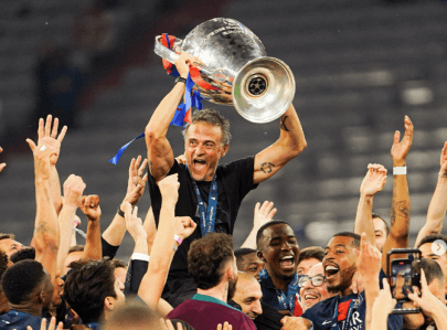 Luis Enrique, campeão pelo PSG
