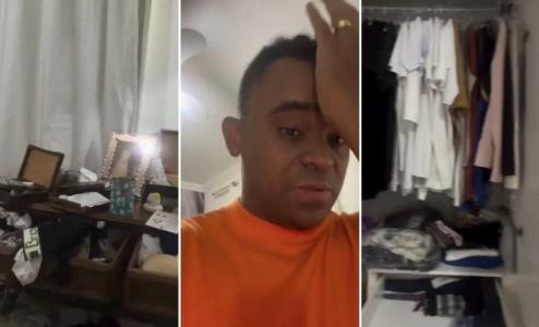 Vocalista da banda de pagode mineira Akatu mostrou casa revirada nas redes sociais