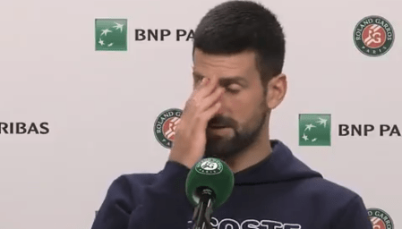 Novak Djokovic em entrevista após eliminação no Roland Garros