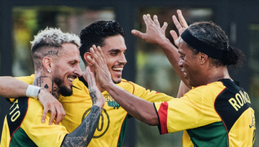 Ronaldinho durante evento 'The Beautiful Game'