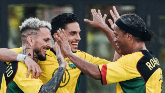 Ronaldinho durante evento 'The Beautiful Game'