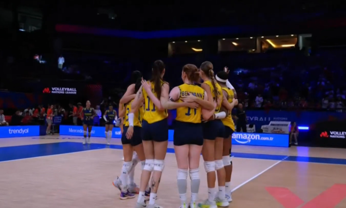 Brasil supera Bélgica e estreia com vitória na segunda semana da VNL Feminina
