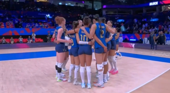Brasil comemora vitória sobre a República Dominicana na VNL