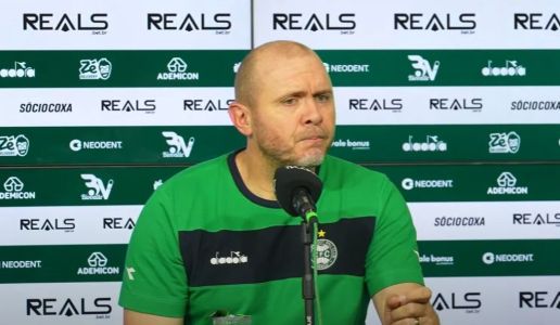 Mozart Santos em entrevista coletiva pós-jogo de Coritiba 2x0 Cuiabá pela Série B