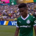 Palmeiras x Botafogo: Estêvão 'ignora' Abel Ferreira ao ser substituído