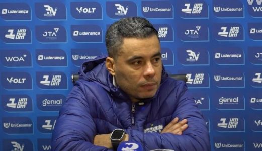 Jair Ventura concedeu entrevista coletiva pós-jogo do Avaí contra o Criciúma