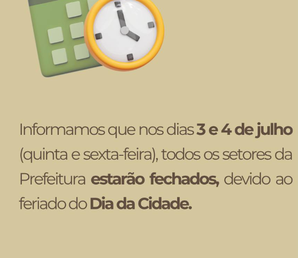 Prefeitura de Três Pontas não tem expediente neste final de semana