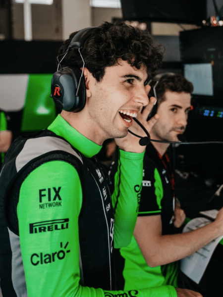 Gabriel Bortoleto, da Sauber, durante GP da Áustria