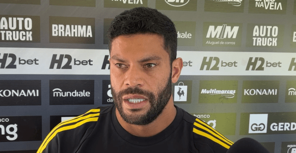 Hulk, atacante do Atlético, em entrevista na Cidade do Galo