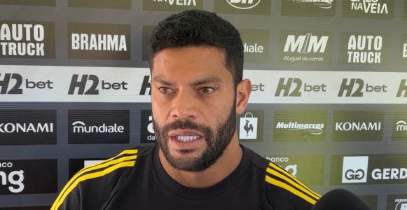 Hulk, atacante do Atlético, em entrevista na Cidade do Galo