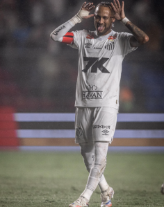 Neymar brilhou no amistoso contra a Desportiva Ferroviária