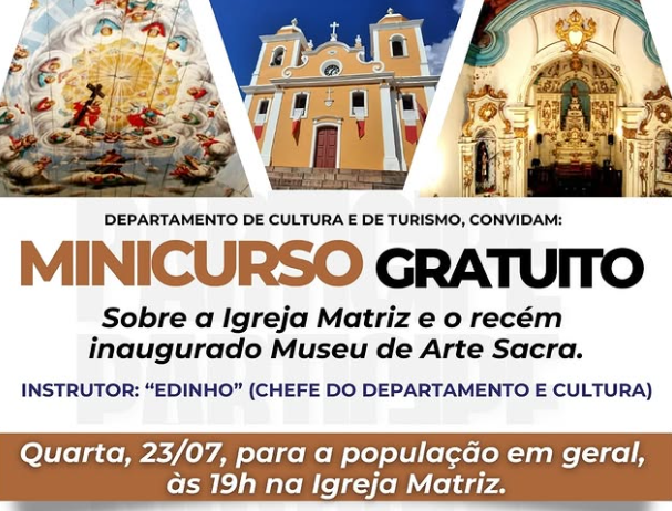 Curso sobre a Igreja Matriz de São Thomé está sendo ofertado