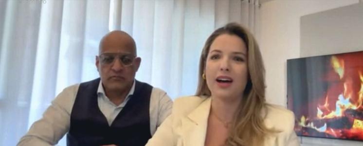 Casal participou do Encontro, da TV Globo