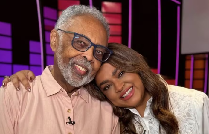 Gilberto Gil e a filha Preta Gil, que morreu ontem 