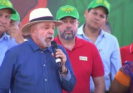 Presidente Luiz Inácio Lula da Silva (PT) discursou durante agenda em Minas Novas, no Vale do Jequitinhonha