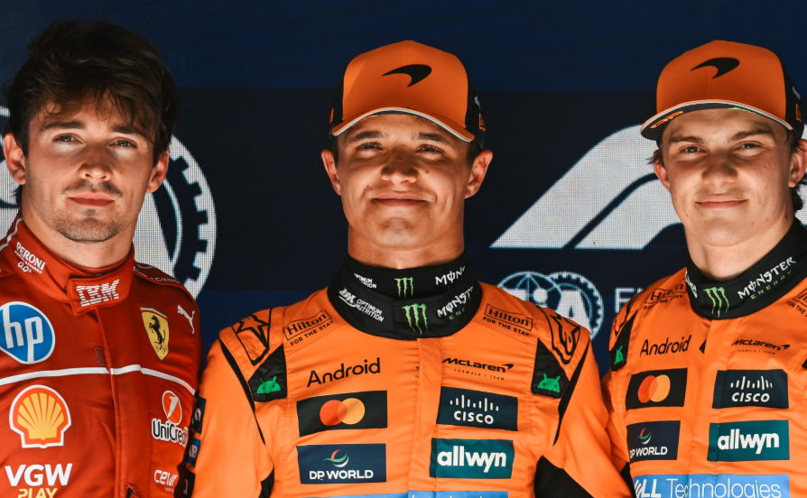 McLaren tem dobradinha, e Norris larga na frente no GP da Bélgica de F1; Bortoleto é 10º