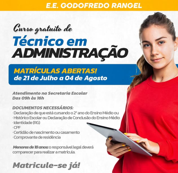 Curso técnico em administração recebe inscrições em Três Corações