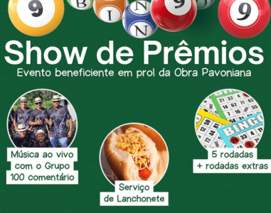 Evento acontece na Obra Pavoniana neste sábado, dia 9.
