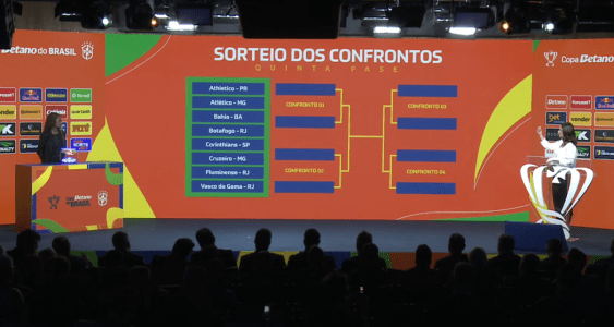 Sorteio definiu os confrontos das quartas de final da Copa do Brasil