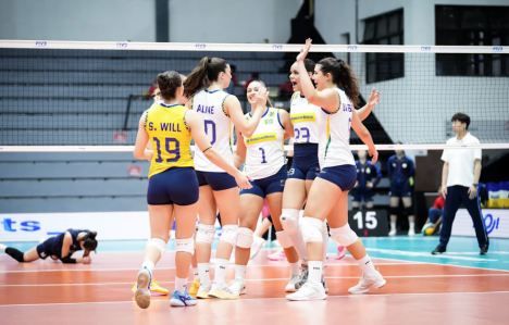 Seleção Brasileira Feminina de Vôlei Sub-21 durante Mundial