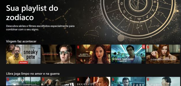 Netflix lança 'Sua playlist do Zodíaco', onde o usuário pode consultar lista de filmes baseada no signo