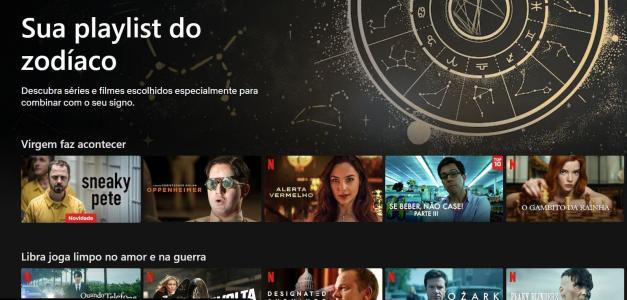 Netflix lança 'Sua playlist do Zodíaco', onde o usuário pode consultar lista de filmes baseada no signo