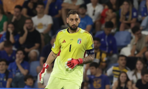 Gianluigi Donnarumma em jogo da Seleção Italiana
