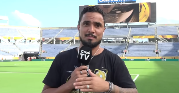 Rafael, durante as transmissões do Mundial de Clubes da Fifa, pela CazéTV