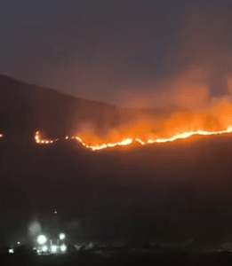 Momento do incêndio
