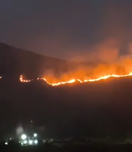 Momento do incêndio