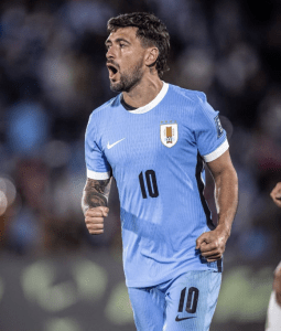 Arrascaeta durante jogo do Uruguai