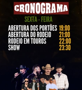 Todos os shows são abertos ao público.