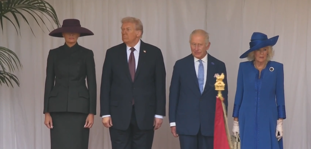 Melania e Donald Trump vão a cerimônia oficial com Rei Charles III e Rainha Camila no Castelo de Windsor